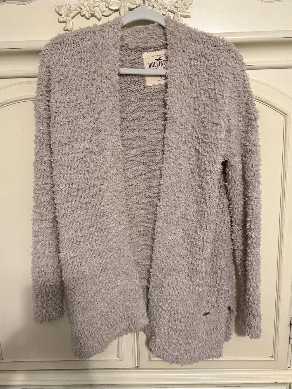Hollister Soft Open-Front Fuzzy Cardigan - small